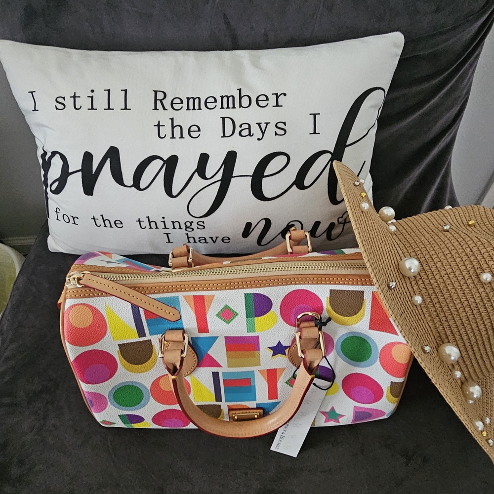 White Dooney & Bourke Multicolor Satchel Bag